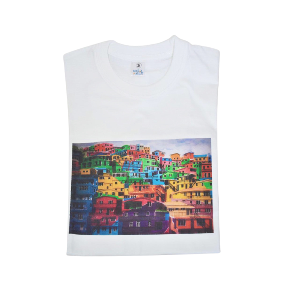 Tshirt white valley of colours main image